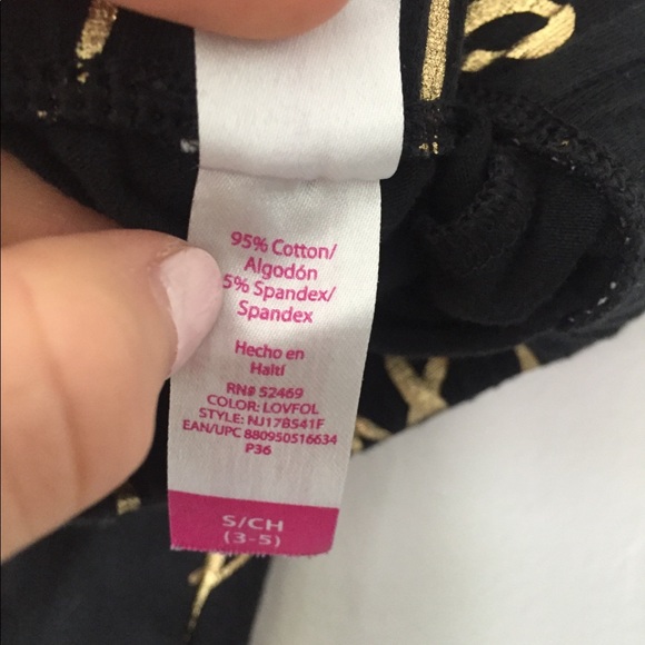 No Boundaries //❤️ Gold “Love” capris leggings EUC - Picture 10 of 10